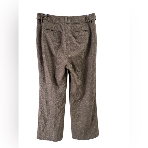 Talbots wool blend brown straight leg high rise trouser dress pants - Picture 3 of 5